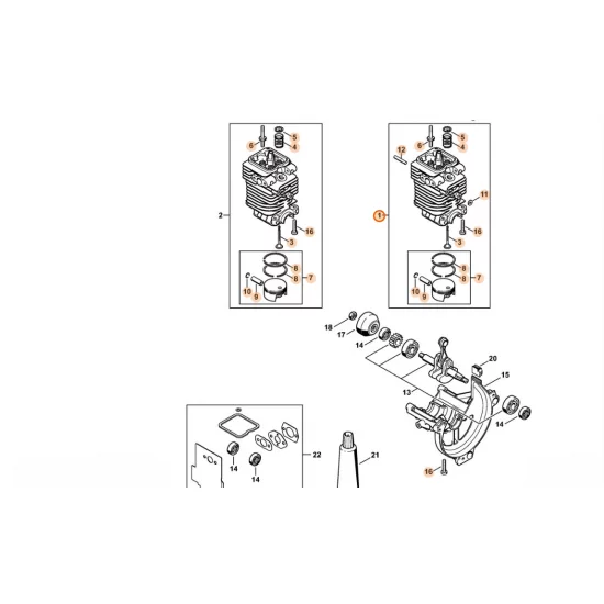 STIHL  Cylinder z tłokiem Ø 40 mm 4180 020 1205